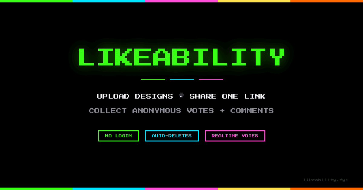 Likeability: Anonymous Design Feedback in 1 Hour